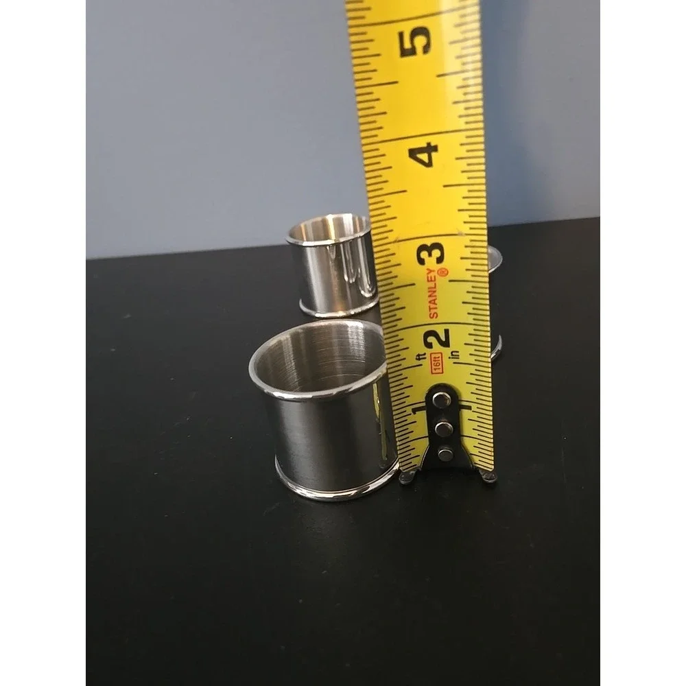 Kirk Stieff Polished Pewter Napkin Ring Deister Butler D+B Set Of 4 Original Box